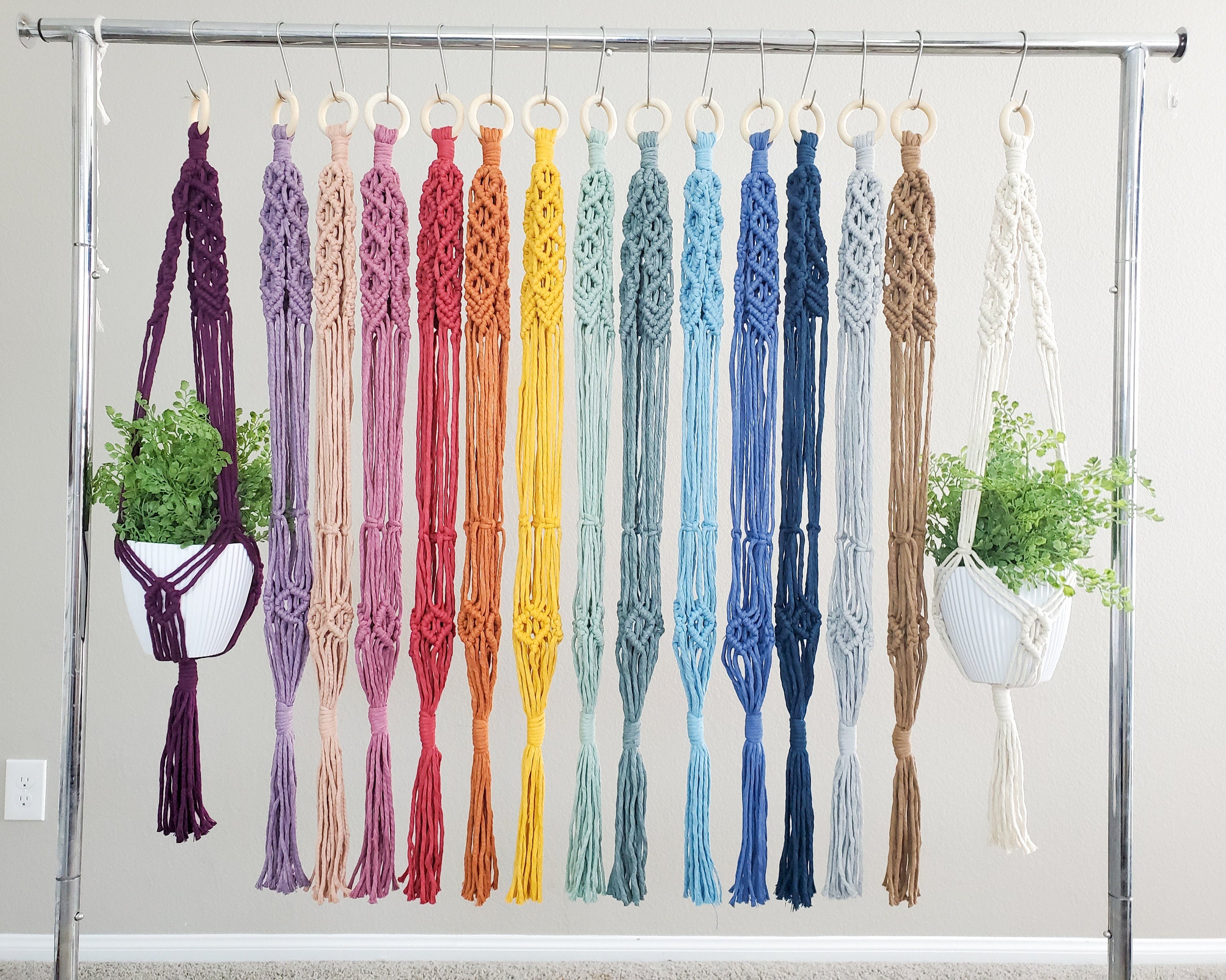 diamond macrame plant hanger Handmade Macrame plant hangers Diamond style. Made to order. – Ever Becoming