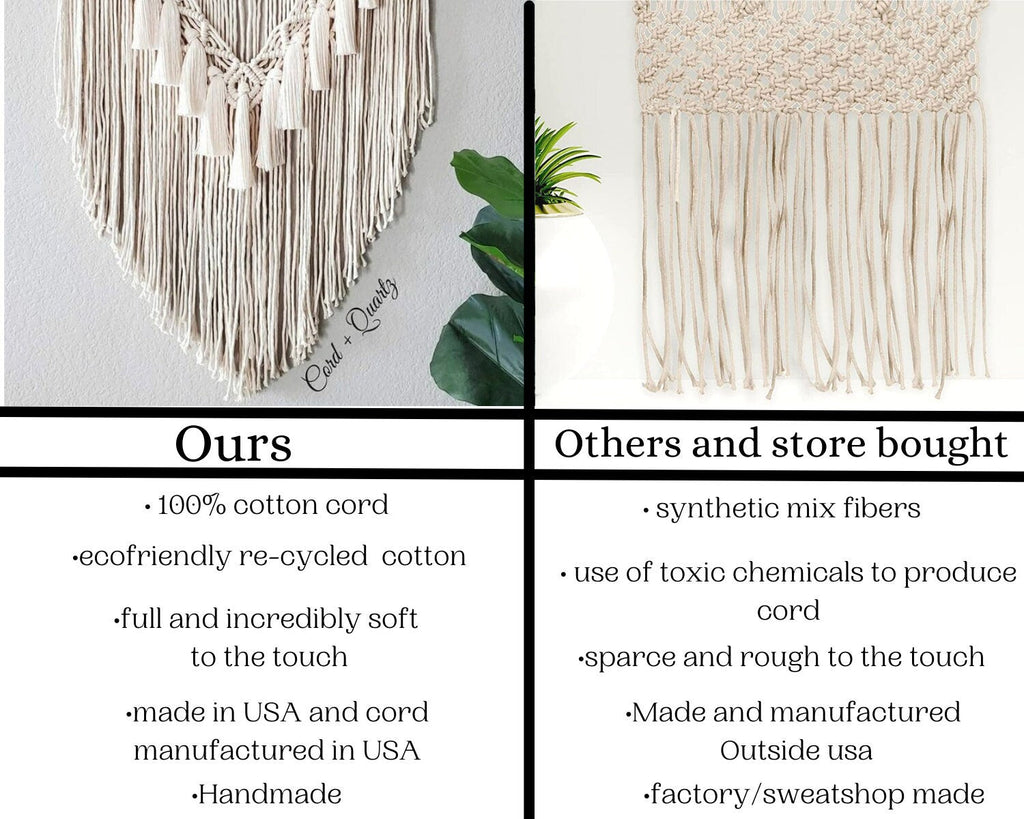 12x20 Macrame wall hanging. Made to order. 18 color choices.